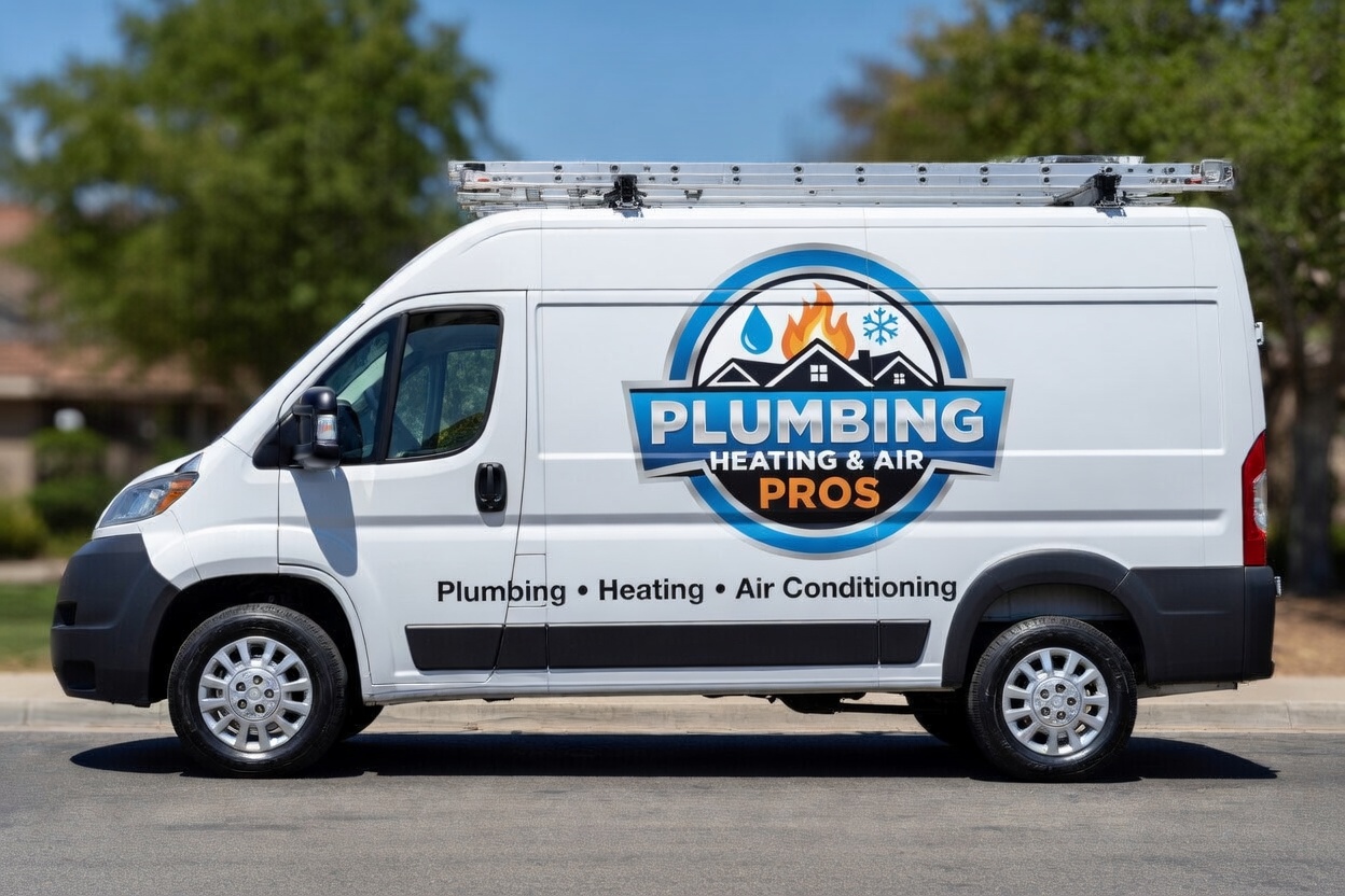 Local plumbing heating and air service van serving Stevenson Ranch